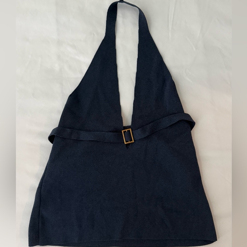 Urban Outfitters Navy Blue Halter Top